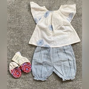 NWT KETIKETA Girls Matching Outfit with Shoes - 3 Months